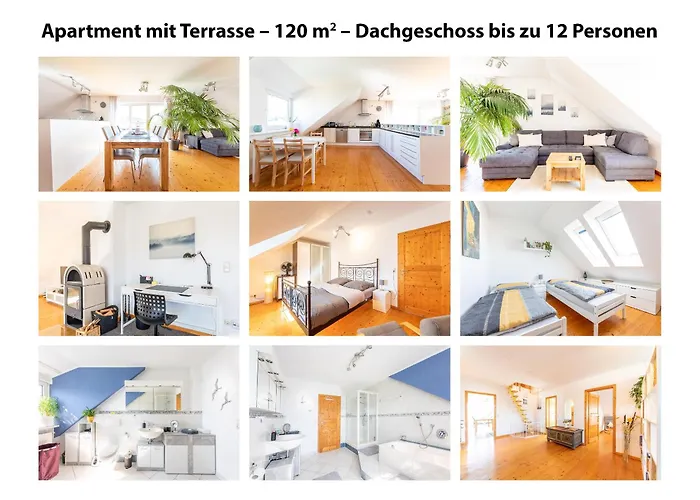 Grosse 120 Qm Ferienwohnung Fuer 6-12 Personen Mit Parkplatz Nahe Bamberg *